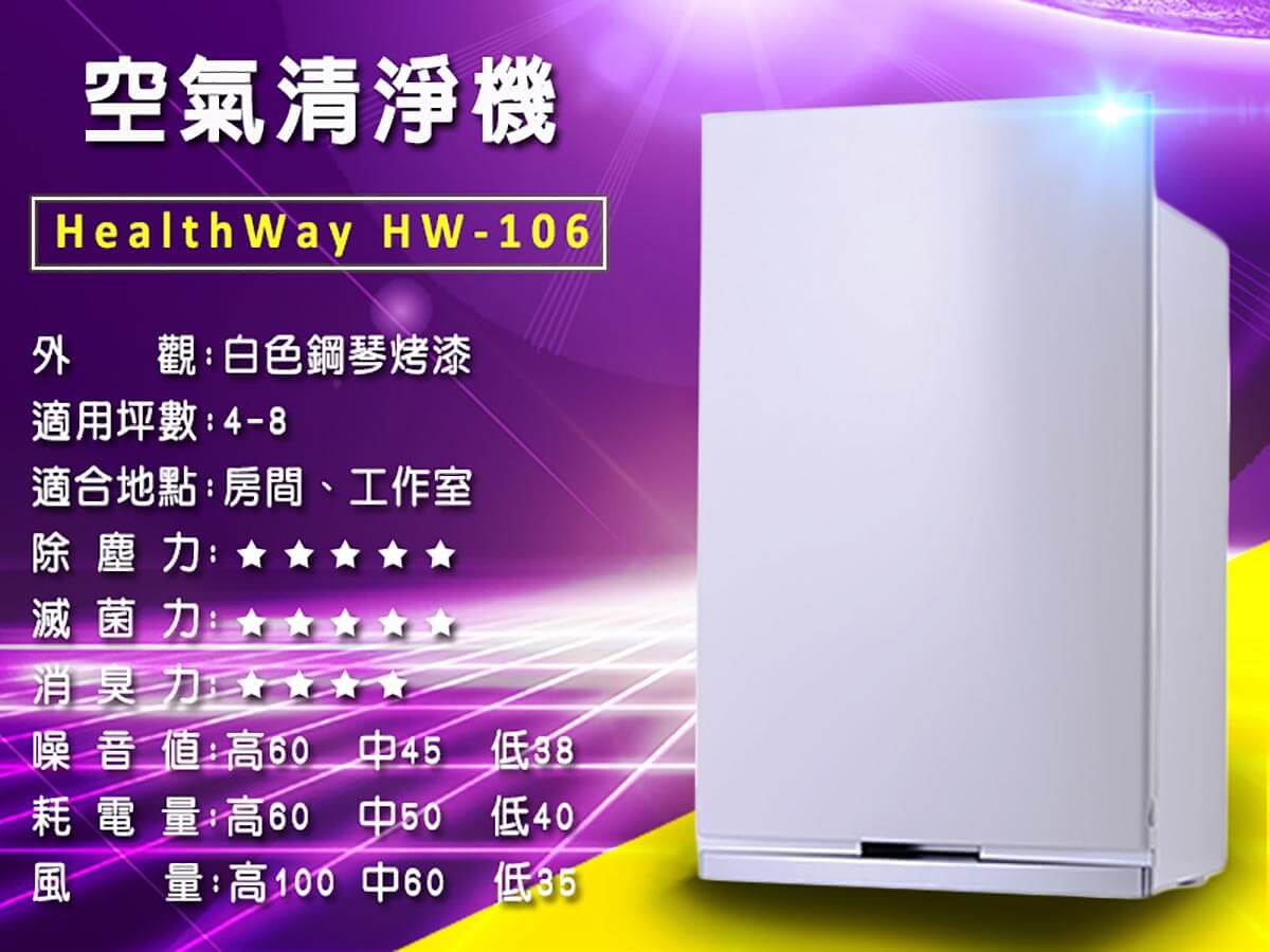 美醫療等級空氣清淨機 Healthway HW-106