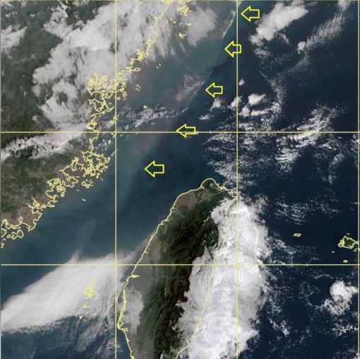 境外移入污染源 衛星圖