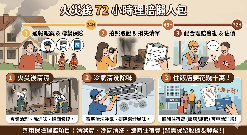火災後72小時 處理懶人包